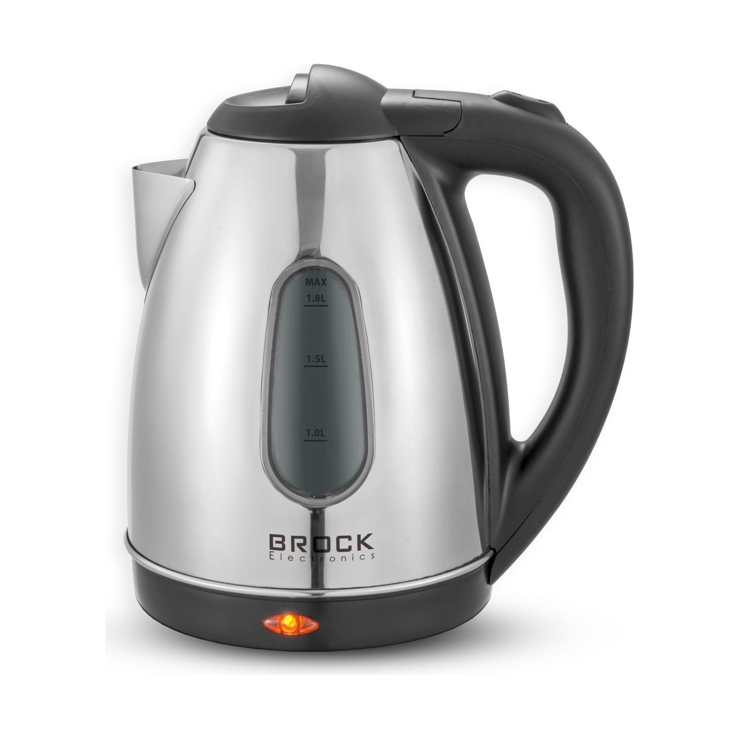 Brock WK 0601 SS Electricl Kettle 1,8L 1500W, Black/Steel