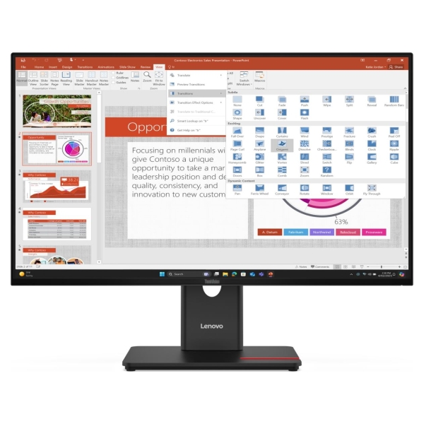 Lenovo Monitor  ThinkVision T27-40 Black (27 ") / 64A5MAT6EU