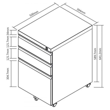 Maclean Mobile Cabinet Under Desk MC-850