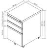 Maclean Mobile Cabinet Under Desk MC-850
