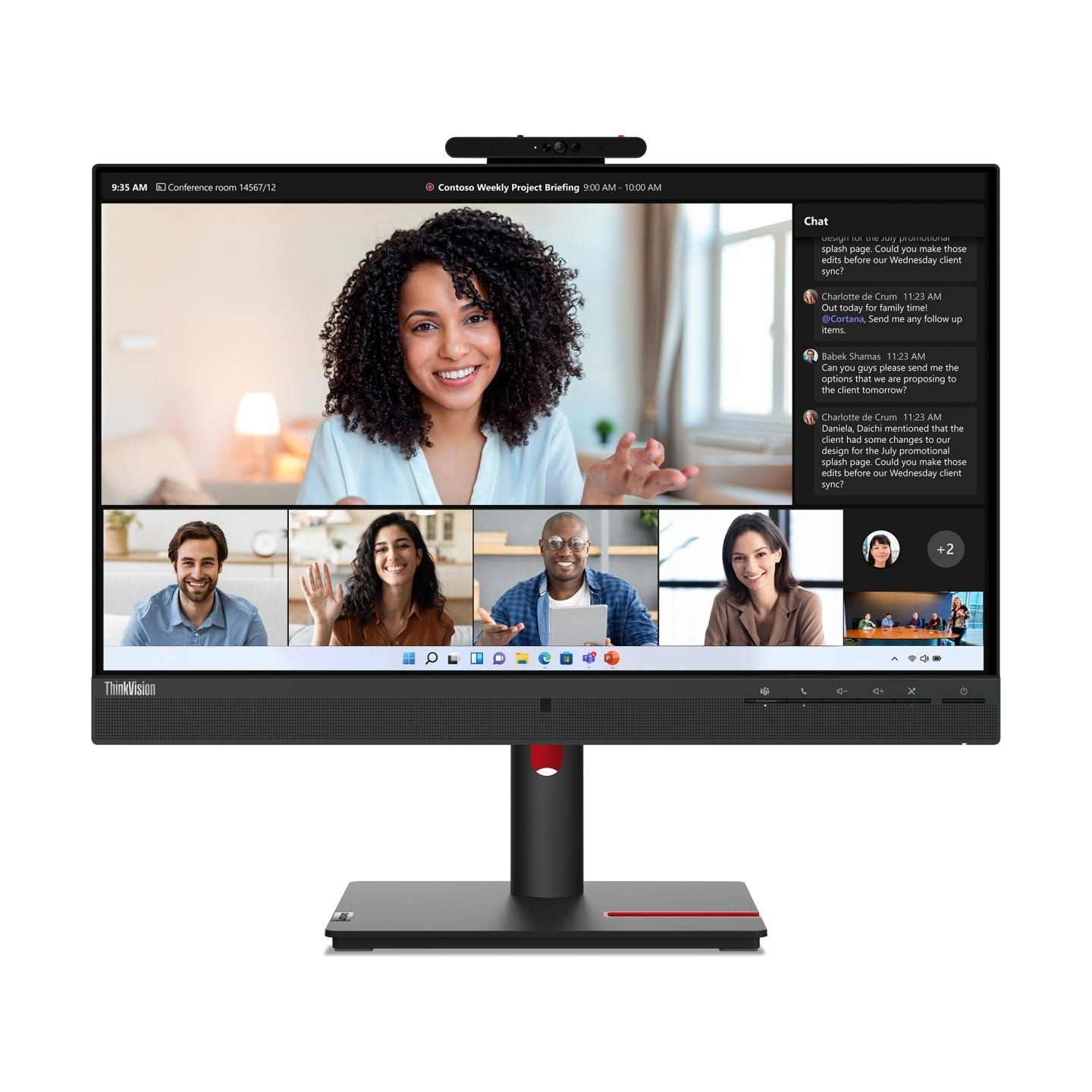 Lenovo Monitor T24mv-30 Black / 63D7UAT3EU