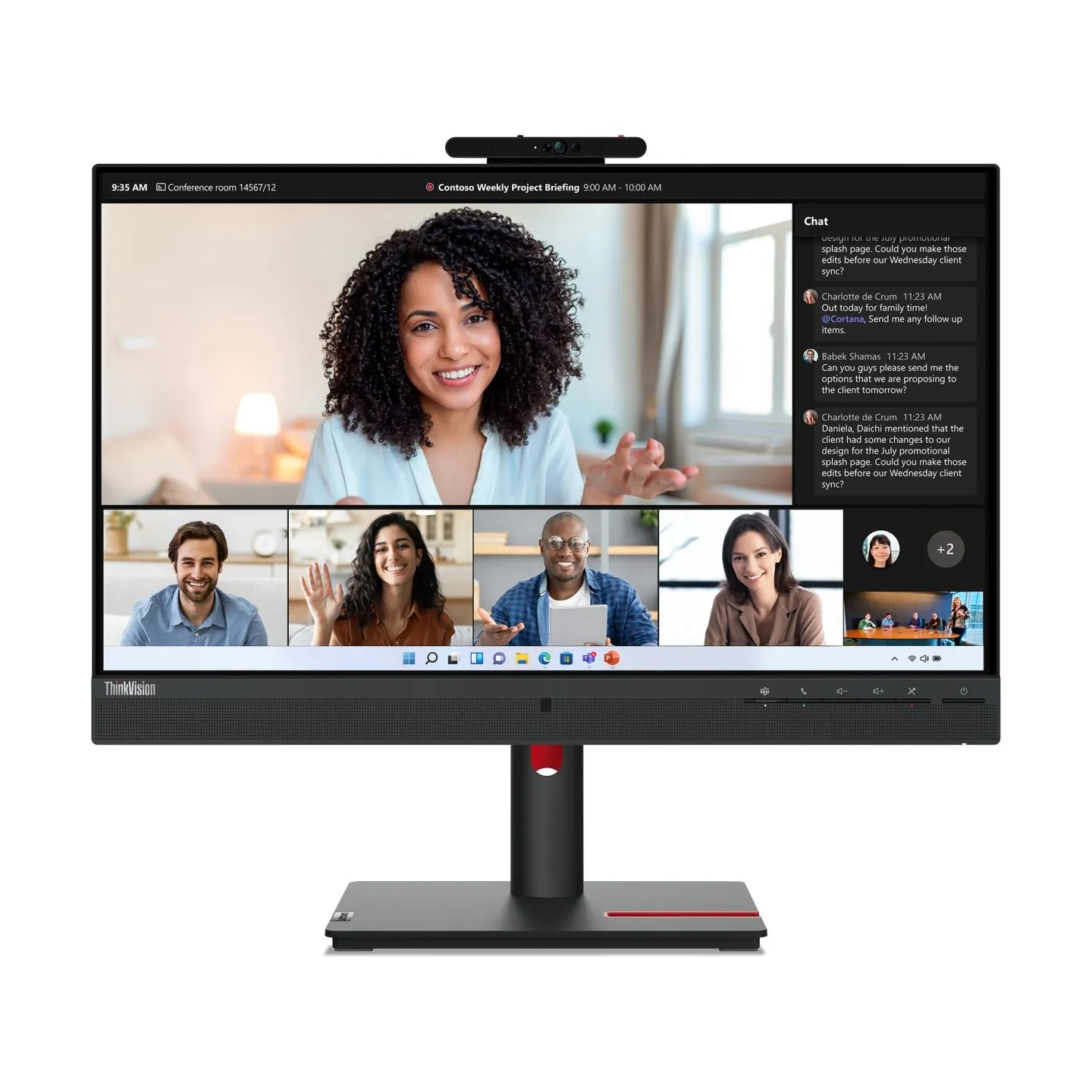 Lenovo Monitor T24mv-30 Black / 63D7UAT3EU