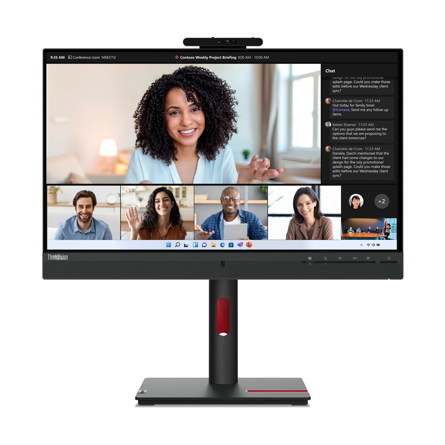 Lenovo Monitor T24mv-30 Black / 63D7UAT3EU