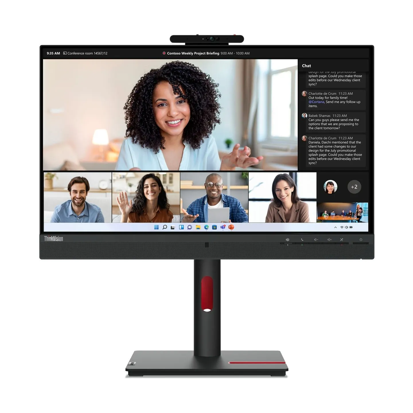 Lenovo Monitor T24mv-30 Black / 63D7UAT3EU