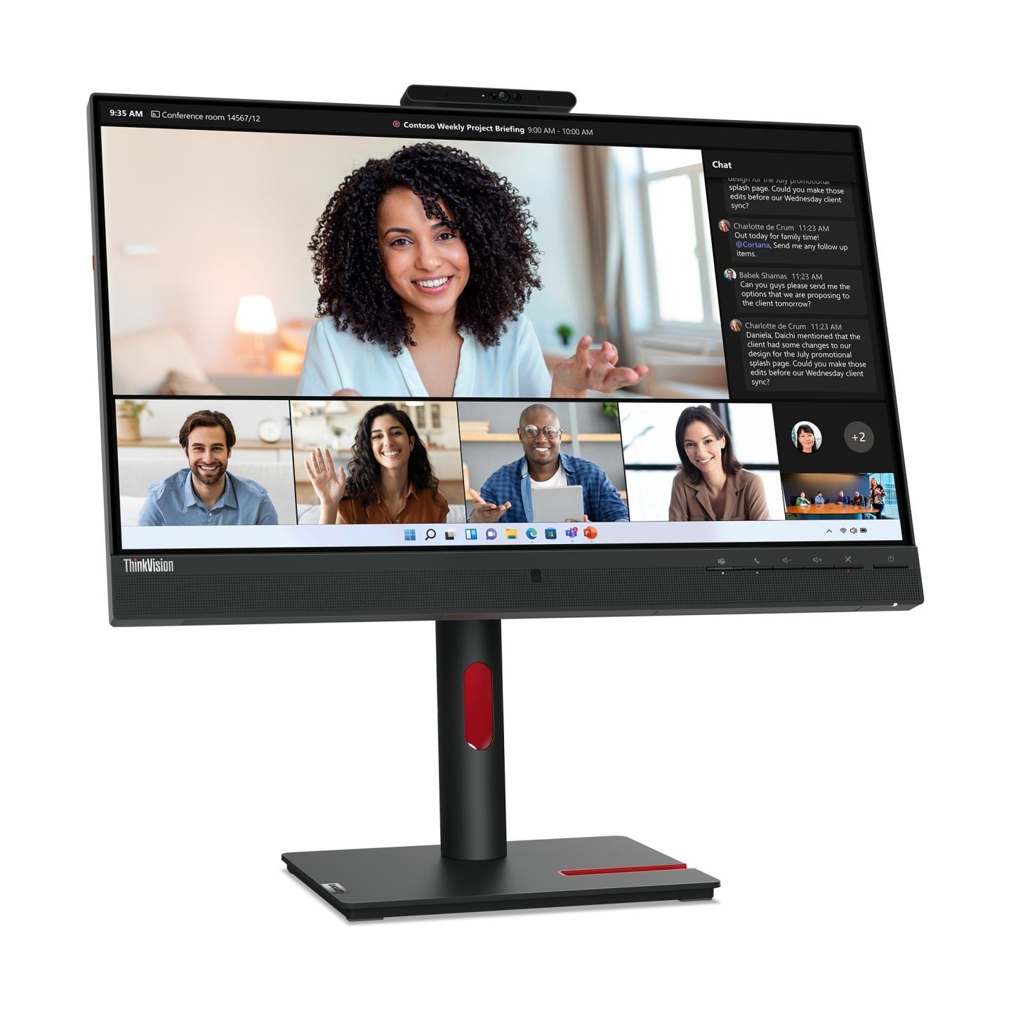 Lenovo Monitor T24mv-30 Black / 63D7UAT3EU