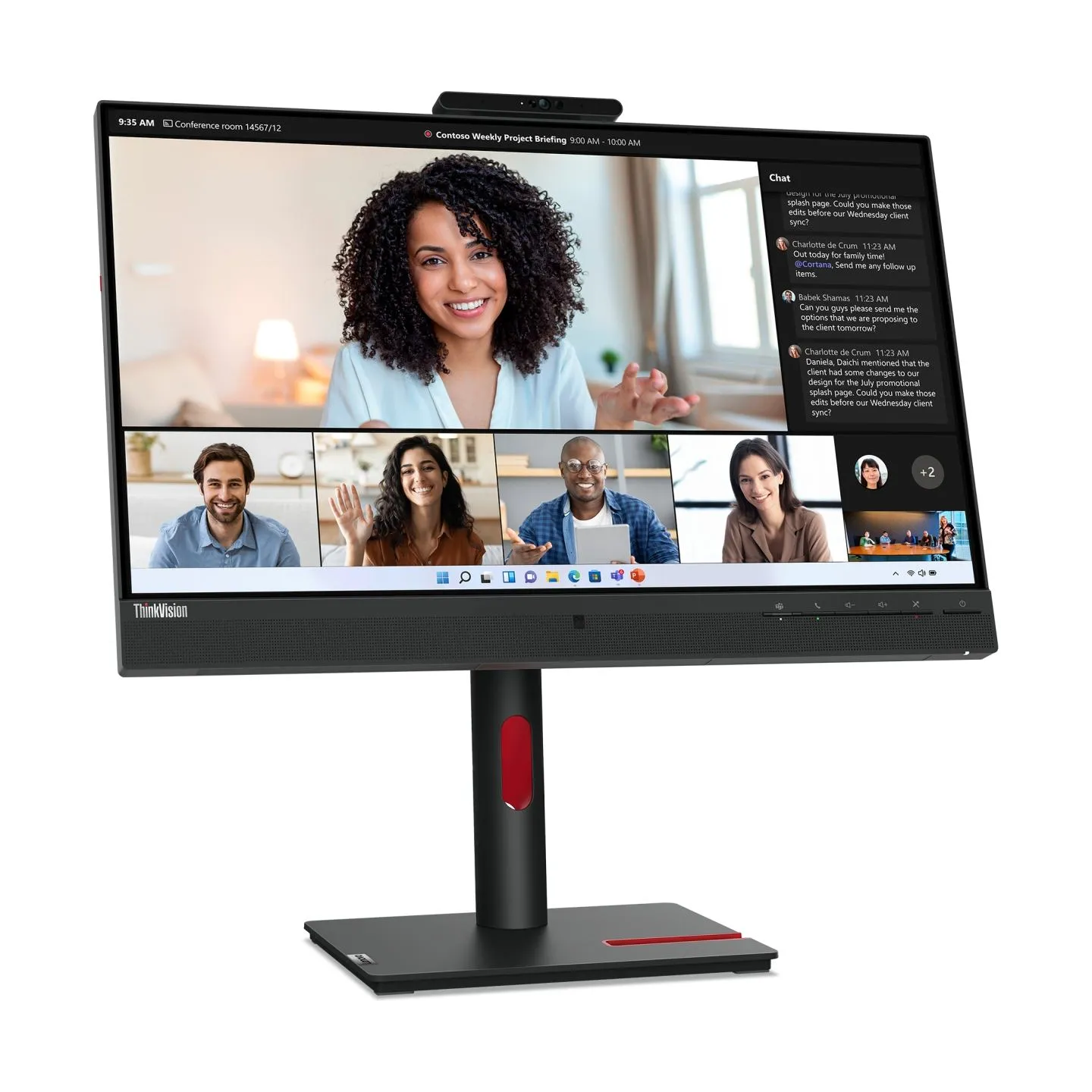 Lenovo Monitor T24mv-30 Black / 63D7UAT3EU