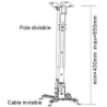 Sunne | Projector Ceiling mount | PRO02S | Tilt, Swivel | Maximum weight (capacity) 20 kg | Silver