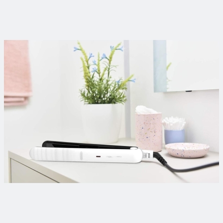 Rowenta | Hair straightener | SF3210F0 | Temperature (max) 230 °C | Number of heating levels 10 | White/Black