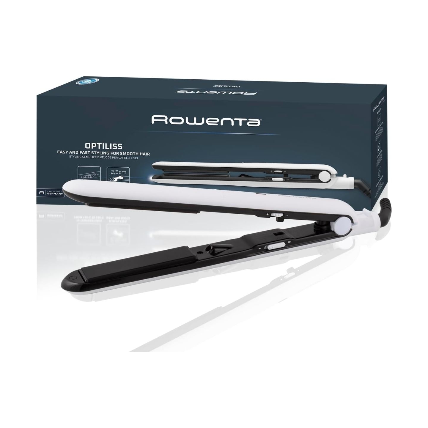 Rowenta | Hair straightener | SF3210F0 | Temperature (max) 230 °C | Number of heating levels 10 | White/Black