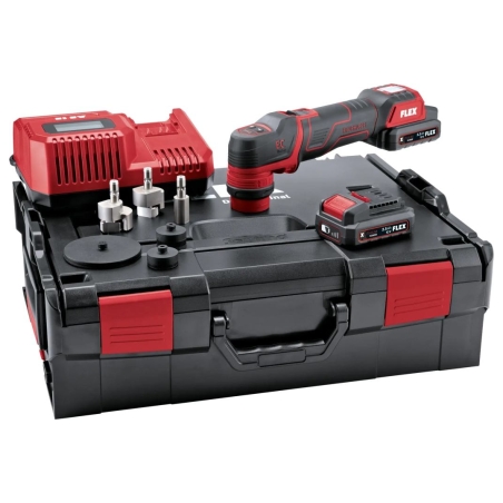 Flex The smart cordless polisher 12 V, rotary and random orbital free-running | PXE 80 12-EC/2.5 SET