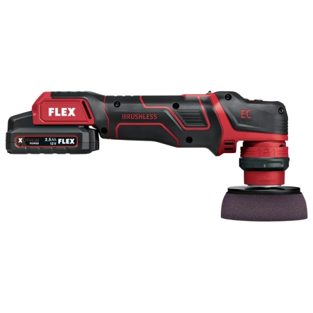 Flex The smart cordless polisher 12 V, rotary and random orbital free-running | PXE 80 12-EC/2.5 SET