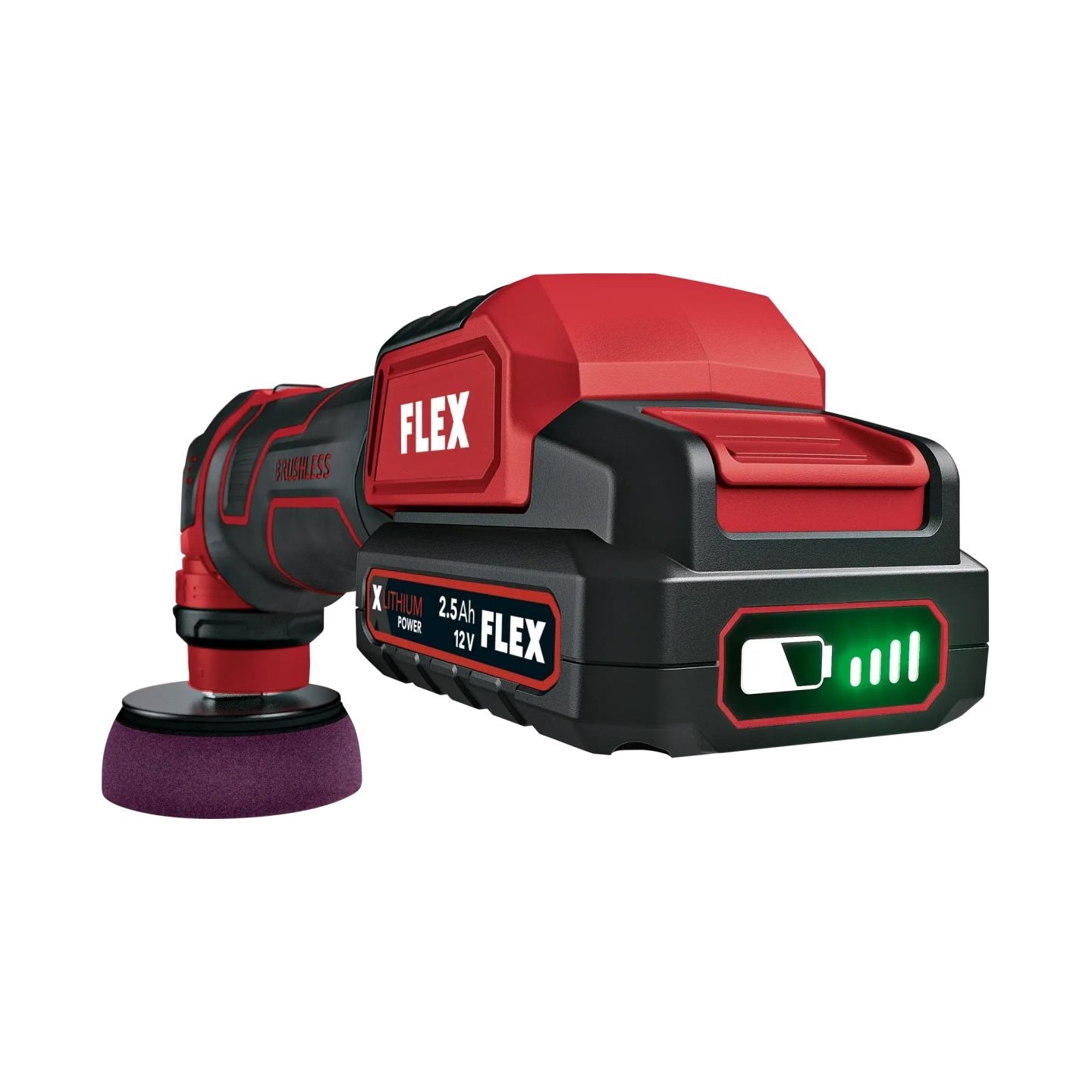 Flex The smart cordless polisher 12 V, rotary and random orbital free-running | PXE 80 12-EC/2.5 SET