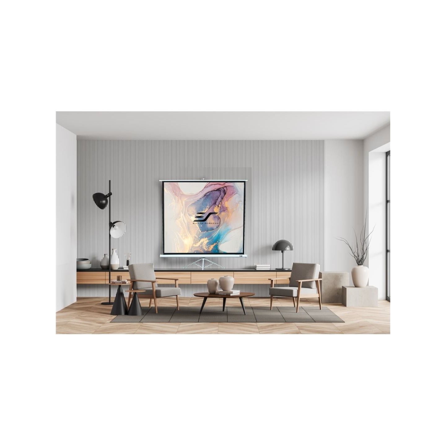 Elite Screens | Tripod Series | T85NWS1 | Diagonal 85 " | 1:1 | Viewable screen width (W) 152 cm | White