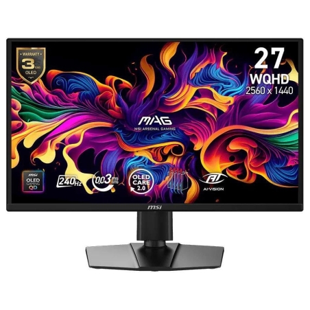 MSI Monitor|MSI|26.5 "|2560 x 1440 pixels|Wide Quad HD|Native aspect ratio 16:9|QD-OLED|Flat|MAG272QPQD-OLEDX24