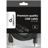 Cablexpert USB 2.0 A-plug B-plug 3 m (10 ft) cable with ferrite core | Cablexpert