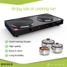 Brock EP 200 BK Two Ring Electric Hob 2500W, Black