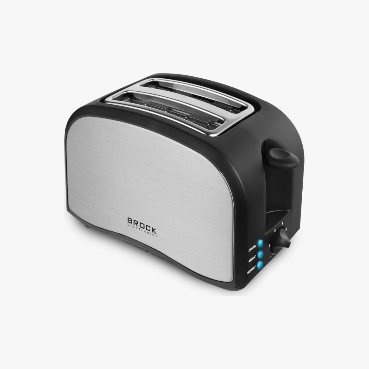 Brock BT 1003 SS Toaster 800W, Black/Steel