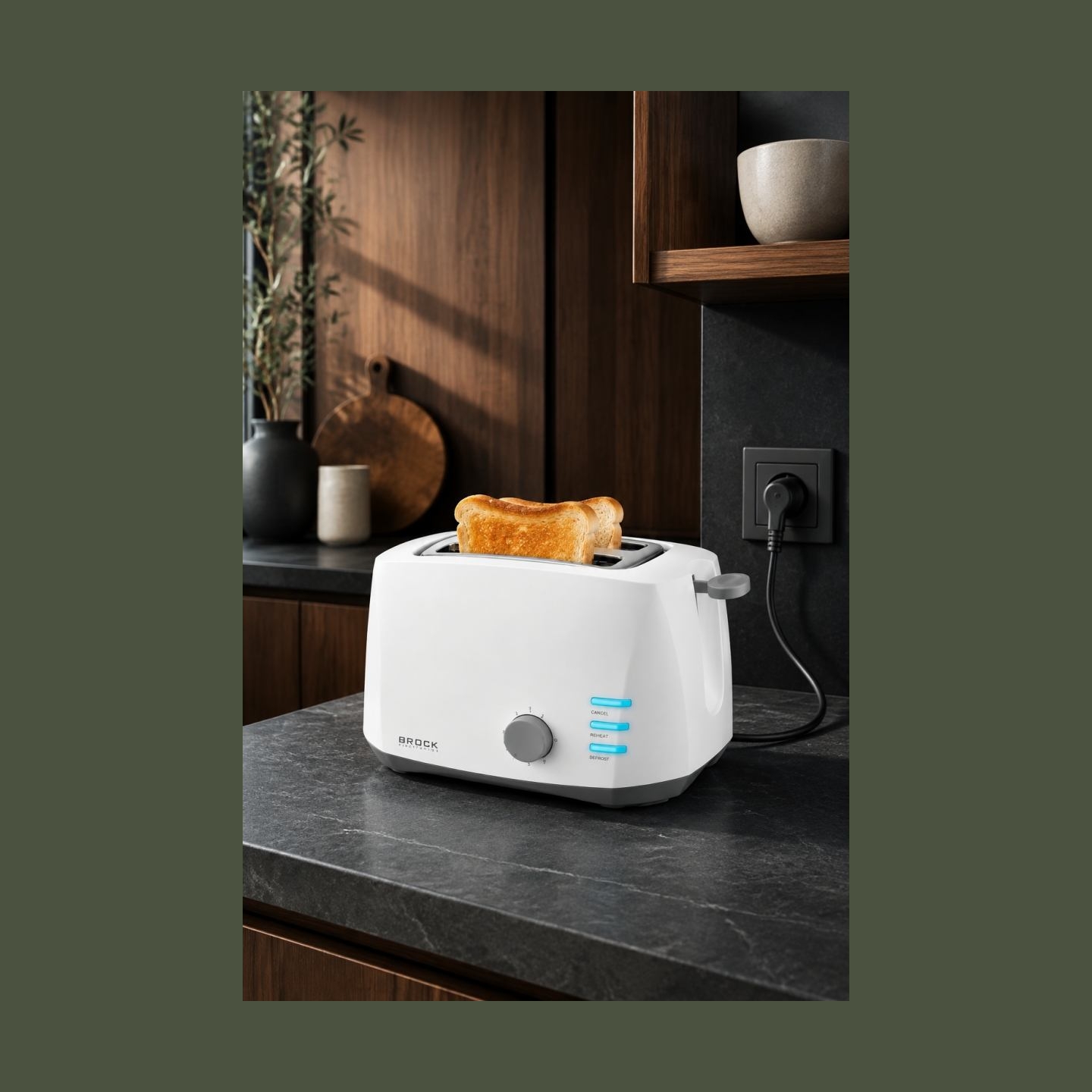 Brock BT 1002 WH Toaster 800W, White