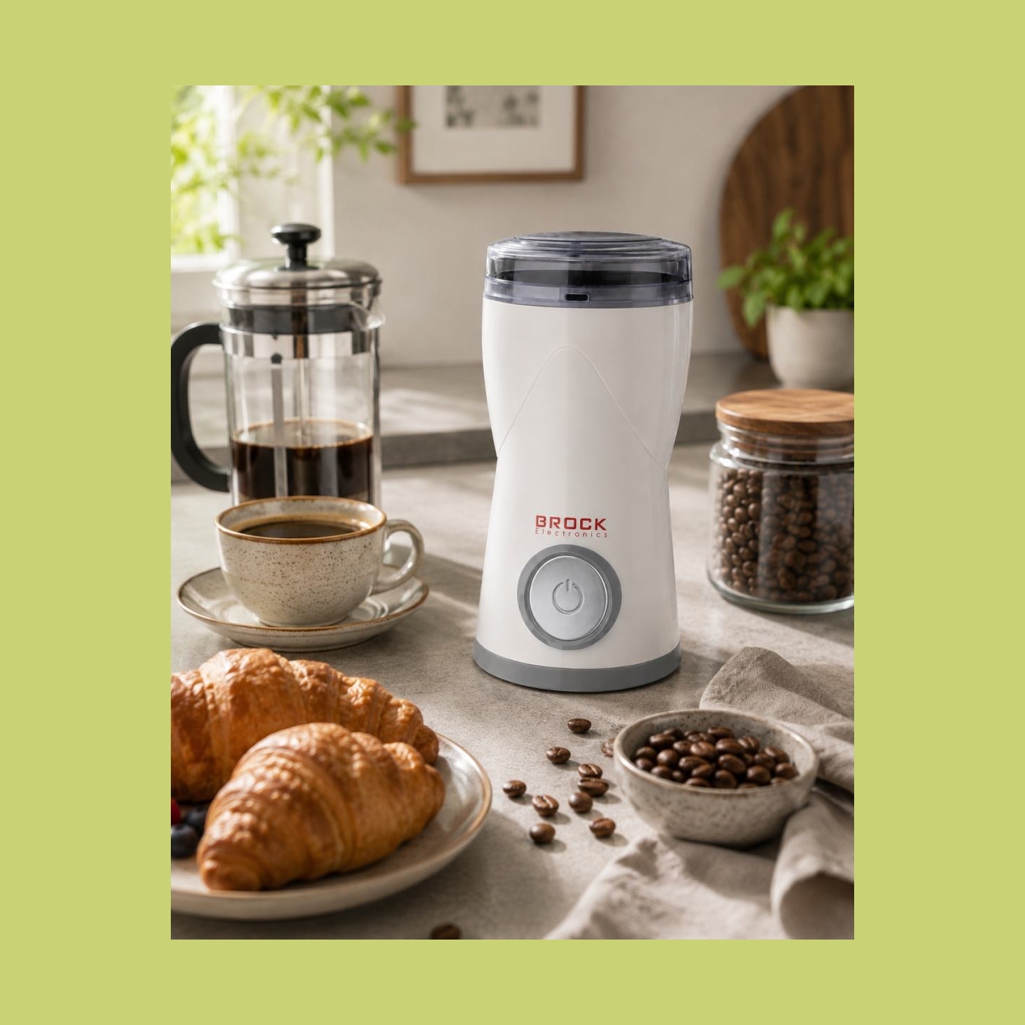 Brock CG 3050 WH Coffee Grinder 150W, White