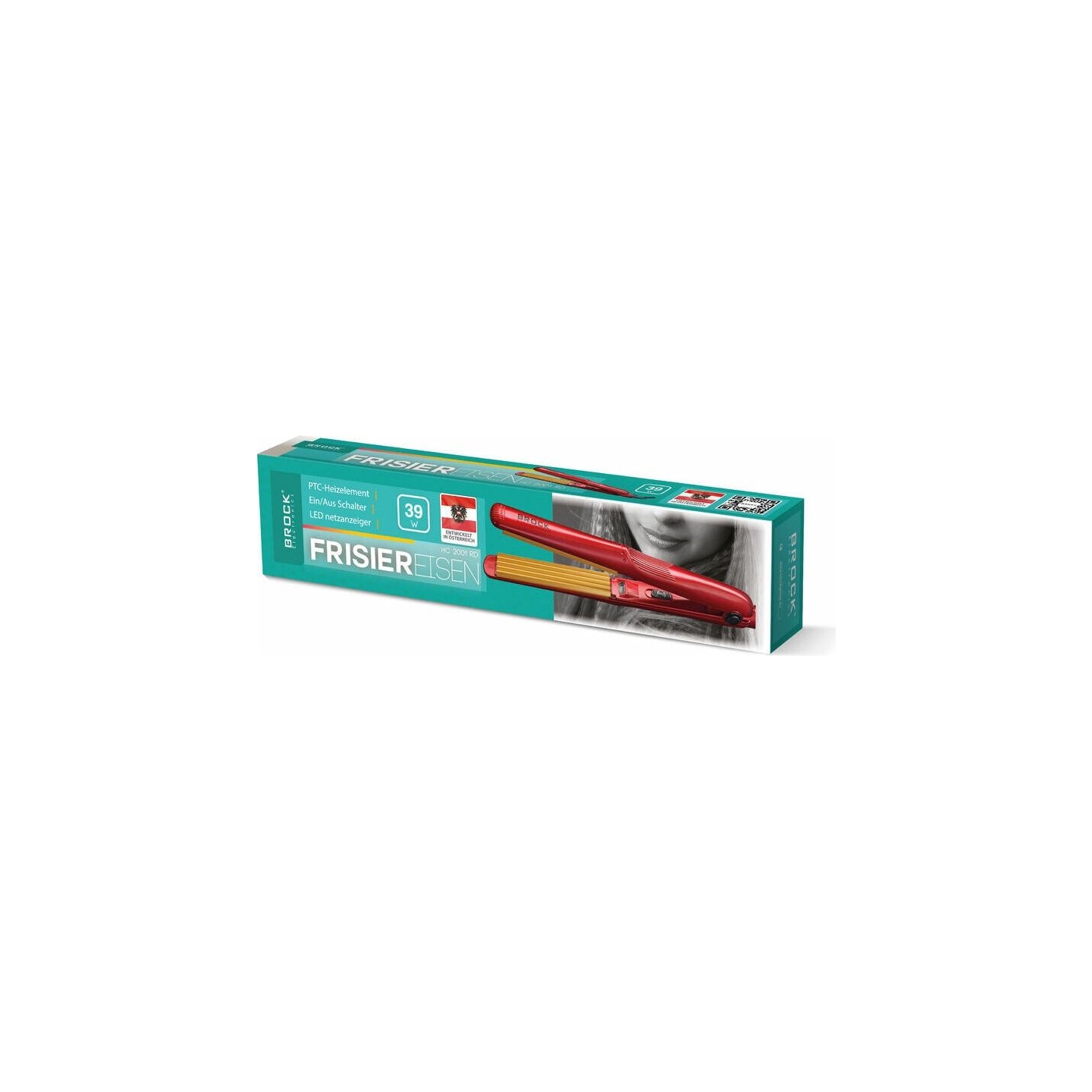 Brock HC 2001 RD Ceramic Hair Crimper 25W, Red