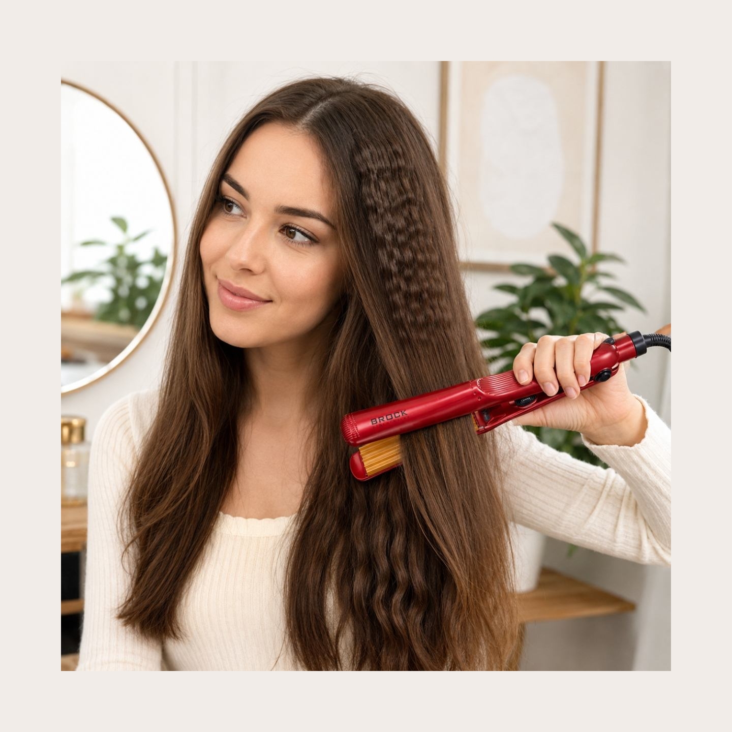 Brock HC 2001 RD Ceramic Hair Crimper 25W, Red