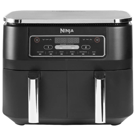 Ninja | Air Fryer | AF300 | Power 1 frying compartment: 1200 W; 2 frying compartments: 2400 W W | Capacity 7.6 L | Black