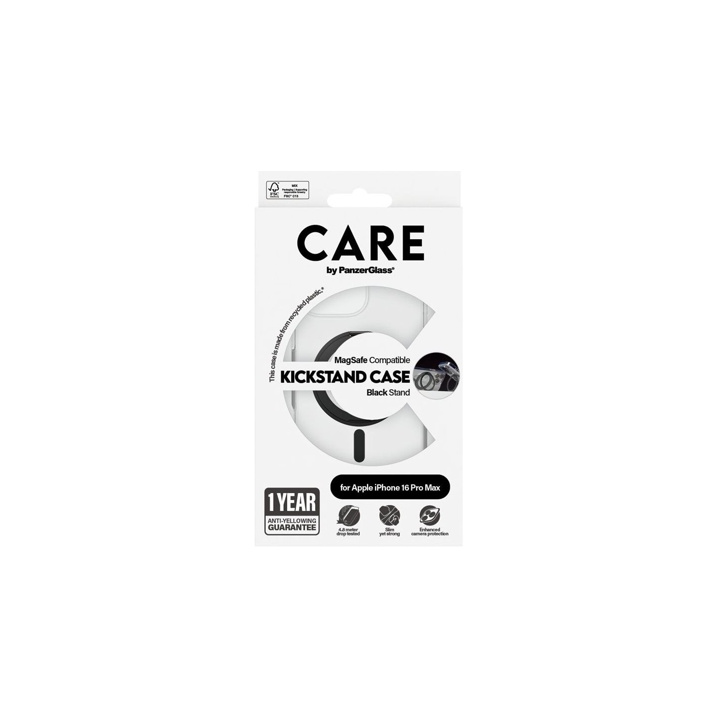 Care Back cover | Apple | iPhone 16 Pro Max | Recycled plastic | Transparent