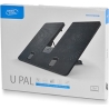 Deepcool | U-Pal | Notebook stand- cooler up to 19" | Black