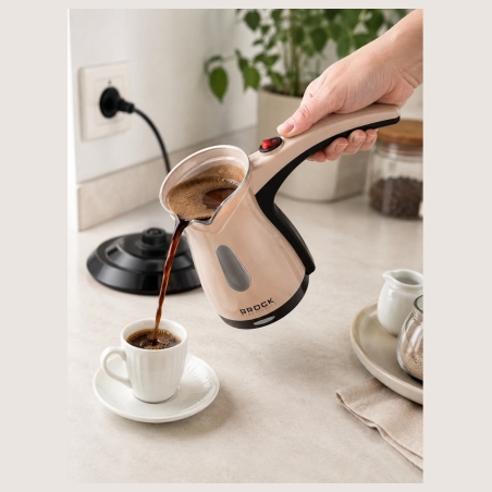 Brock ECP 106 Turkish Coffee Maker 0,5L 500W, Cream/Black