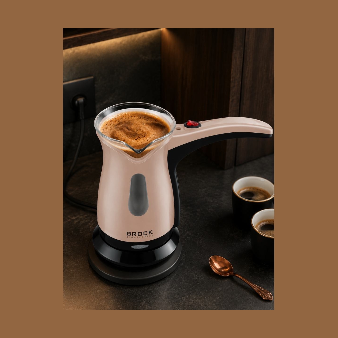 Brock ECP 106 Turkish Coffee Maker 0,5L 500W, Cream/Black