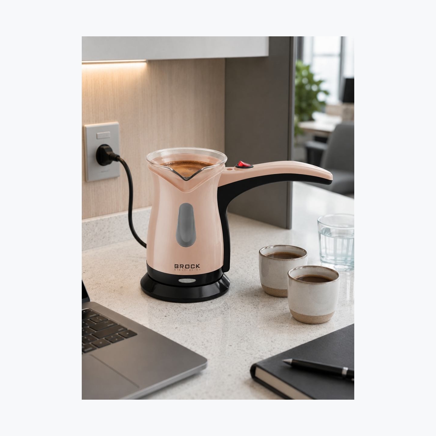 Brock ECP 106 Turkish Coffee Maker 0,5L 500W, Cream/Black
