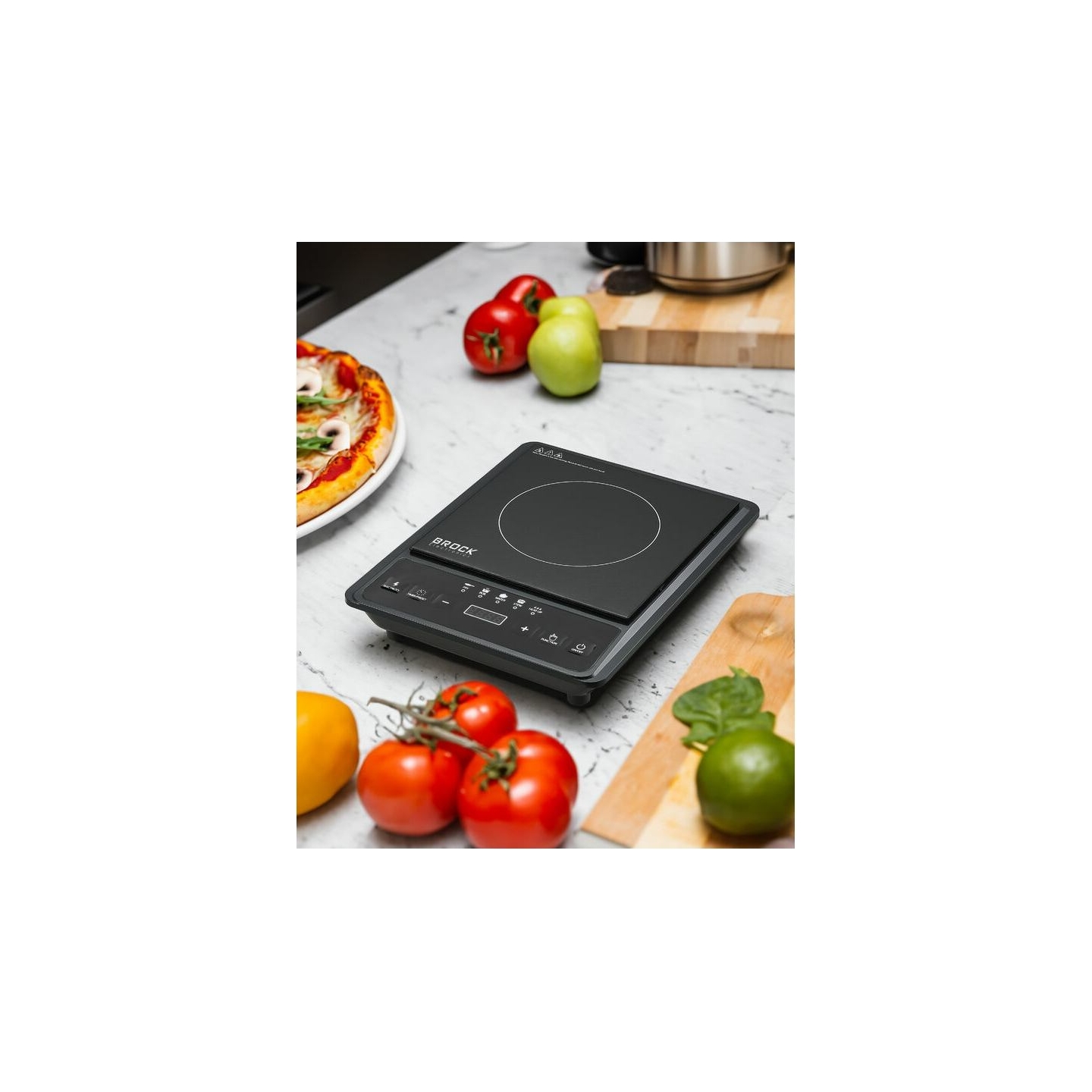 Brock HP 2009 Induction Cooker 2000W, Ceramic Surface 250x250 mm, Black