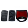Brock SSM 2003 RD 3 in 1 Sandwich/Waffle Maker And Grill 750W, Black/Red