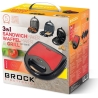 Brock SSM 2003 RD 3 in 1 Sandwich/Waffle Maker And Grill 750W, Black/Red