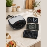 Brock SSM 2004 SS 3 in 1 Sandwich/Waffle Maker And Nutlet Makerl 750W, Black/Steel