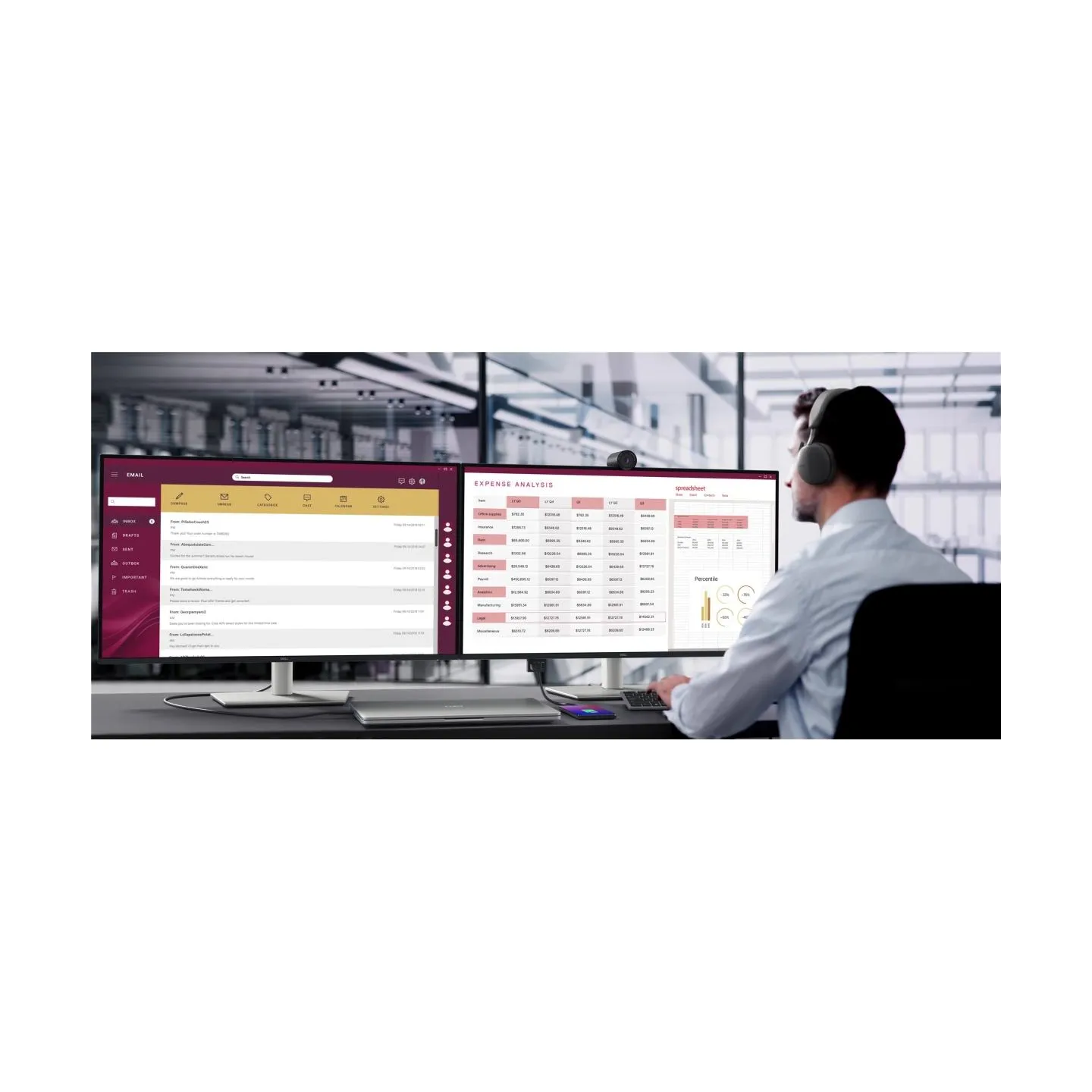 Dell Pro 32 Plus QHD USB-C Hub Monitor - P3225DE, 80.1cm (31.5") / 210-BRDP