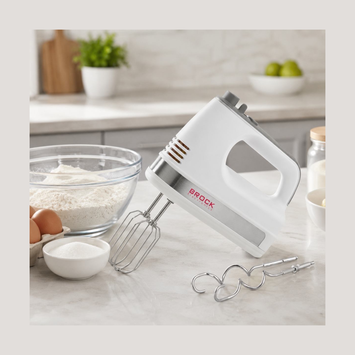Brock HM 5003 WH Hand Mixer 300W, White