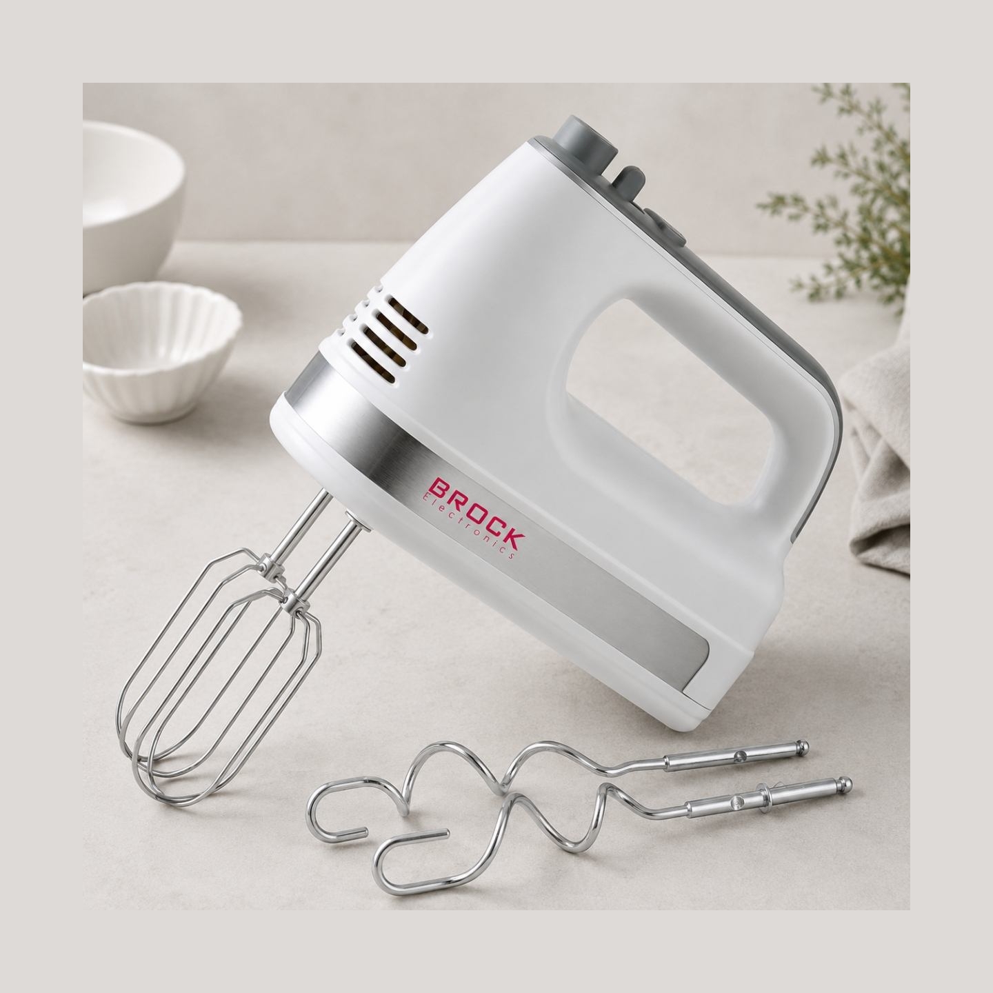 Brock HM 5003 WH Hand Mixer 300W, White