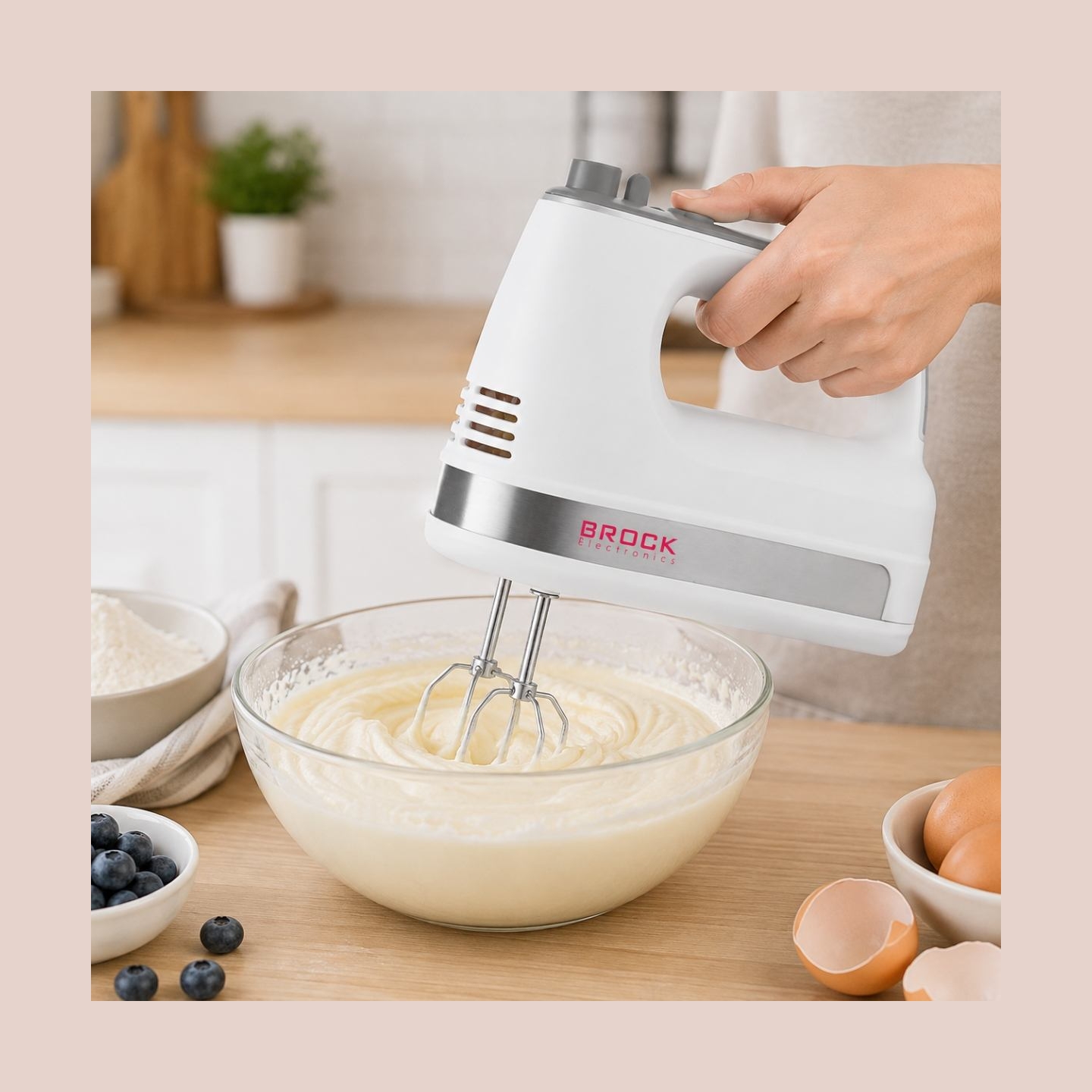 Brock HM 5003 WH Hand Mixer 300W, White