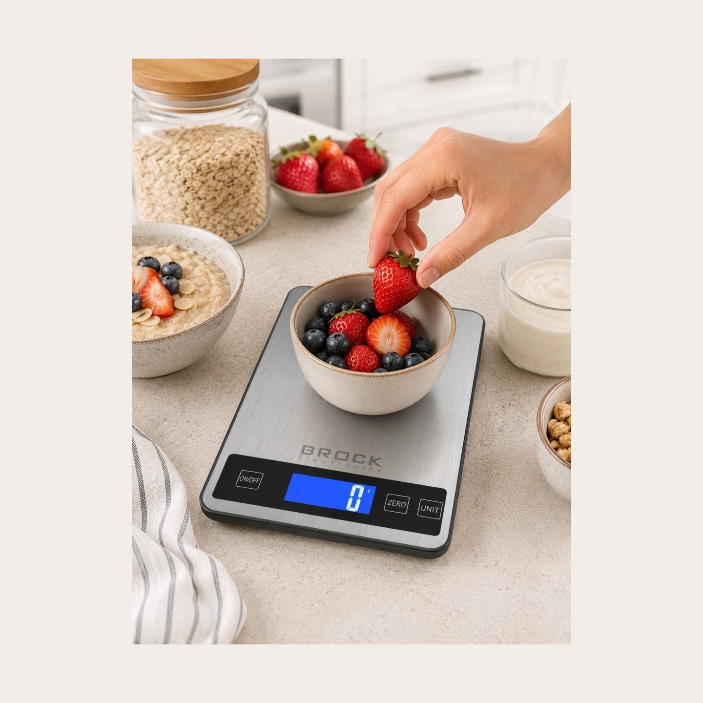Brock SKS 1008 Large Size Digital Kitchen Scale With LED Display