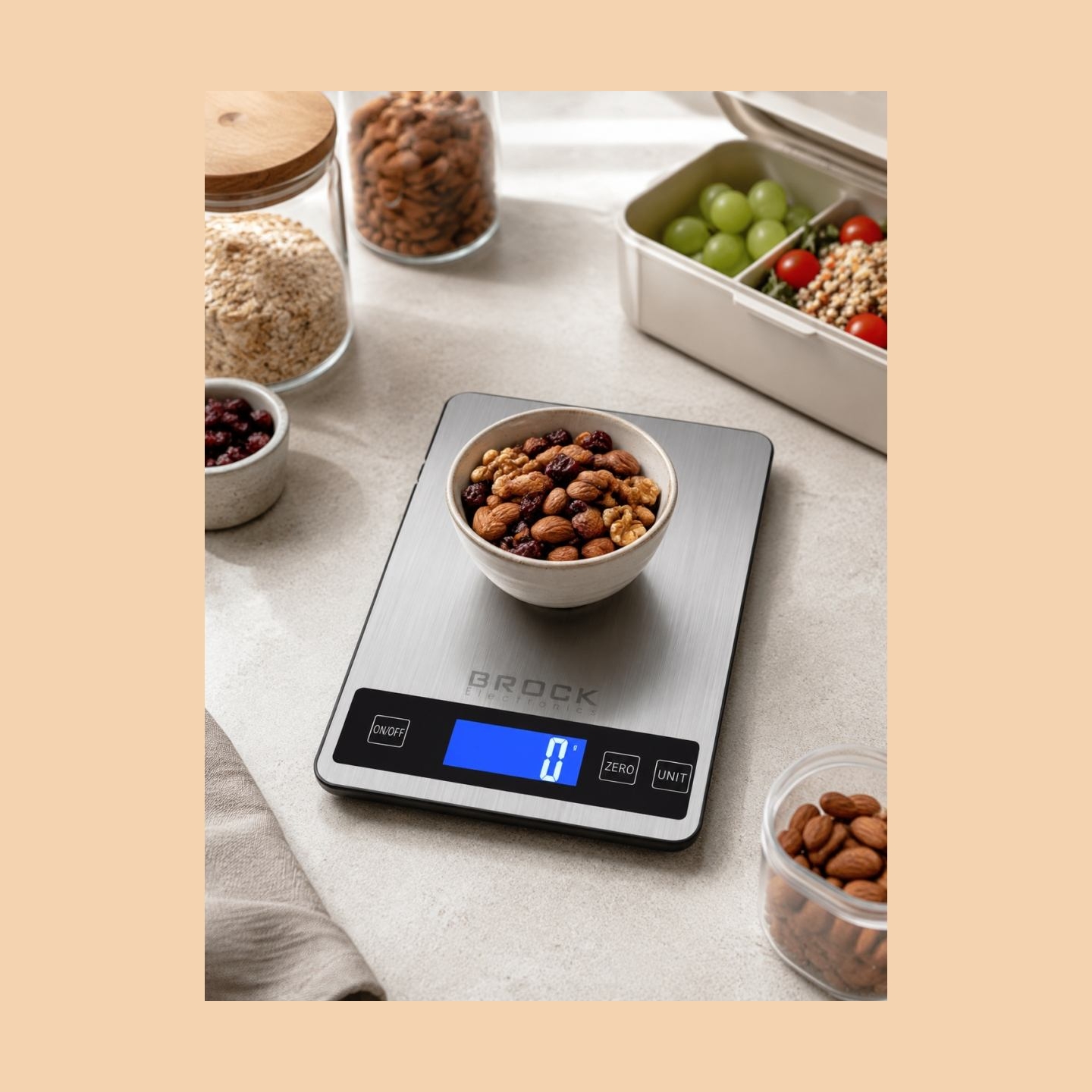 Brock SKS 1008 Large Size Digital Kitchen Scale With LED Display