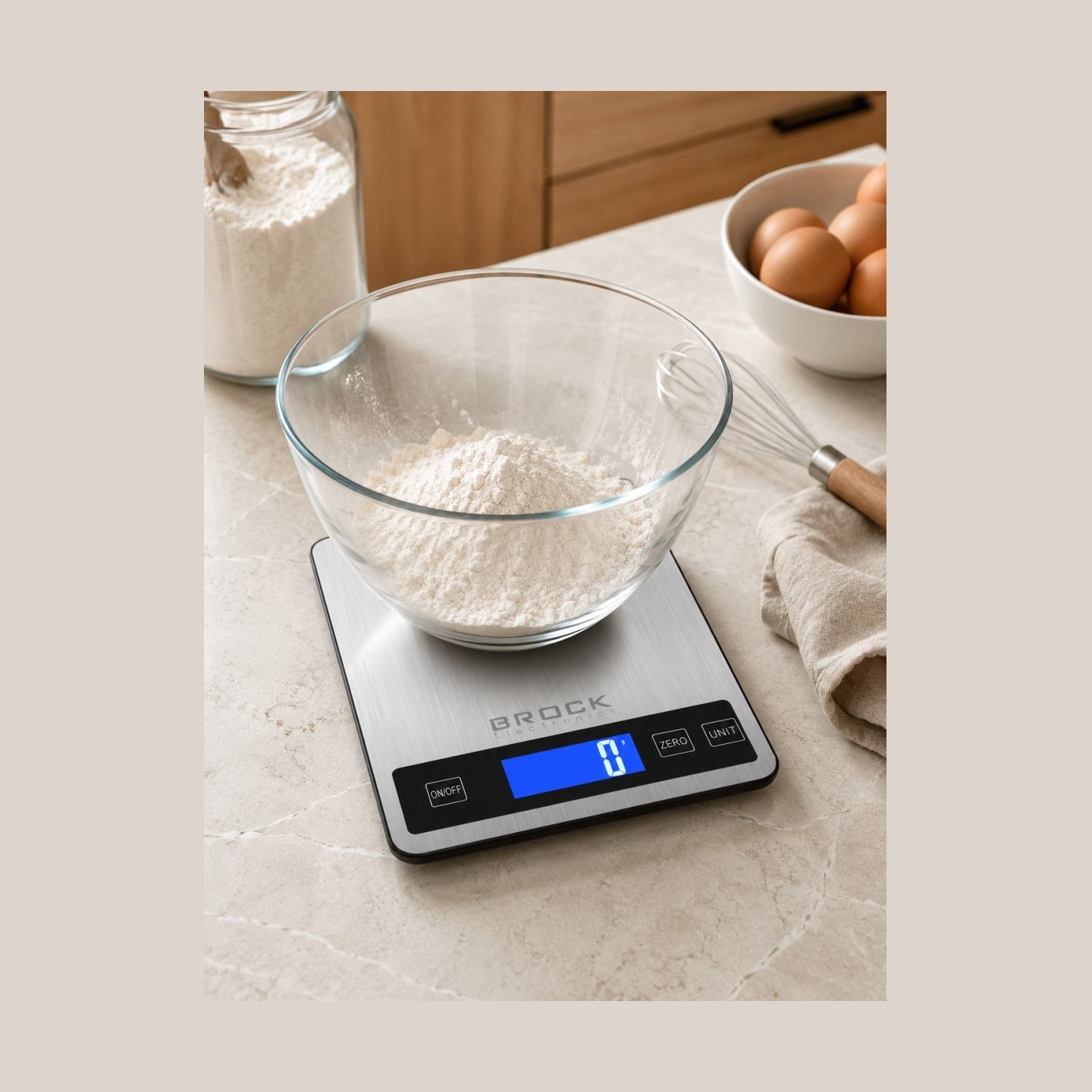Brock SKS 1008 Large Size Digital Kitchen Scale With LED Display