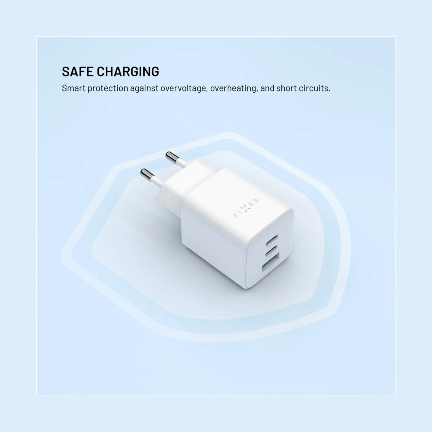 Fixed Mini 2x USB-C and USB GaN Charger 65W