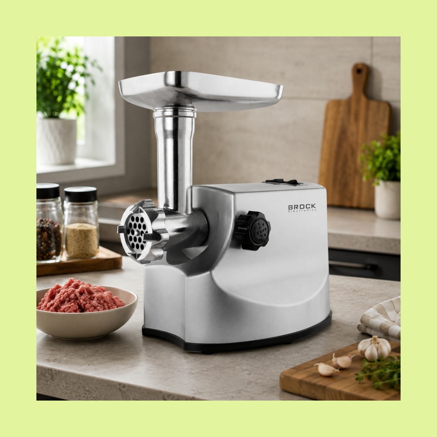 Brock MG 1800 SS Meat Grinder 1800W, Steel