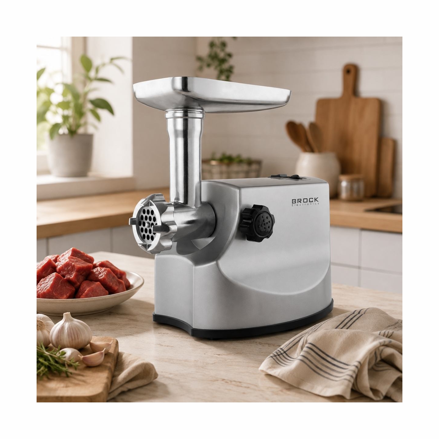 Brock MG 1800 SS Meat Grinder 1800W, Steel