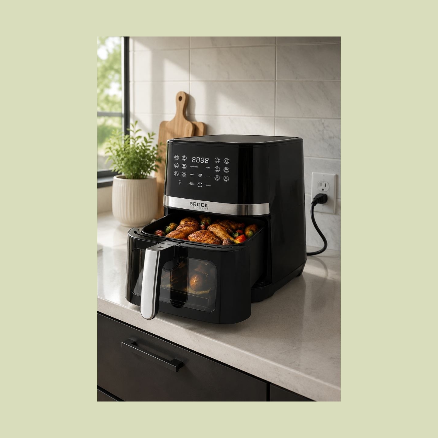 Brock DAF 6501 G Air Fryer 6,5L 1800W, Grey