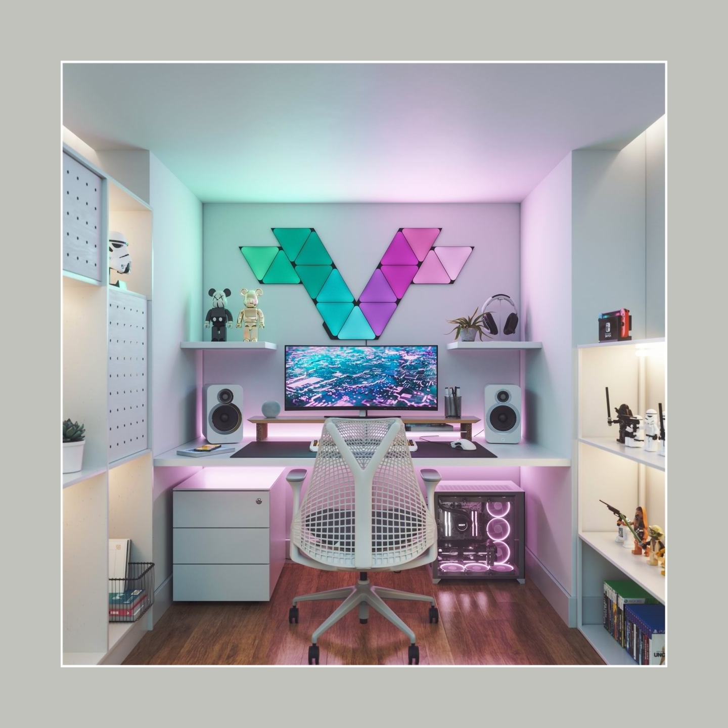 Nanoleaf | Shapes Black Triangles Expansion Pack (3 panels) | 42 W | WiFi