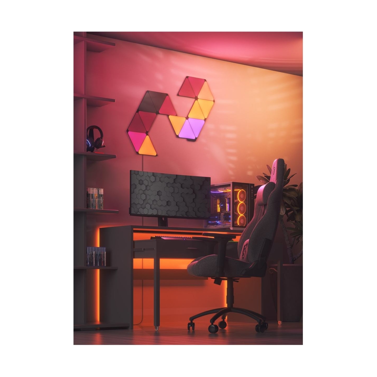 Nanoleaf | Shapes Black Triangles Expansion Pack (3 panels) | 42 W | WiFi