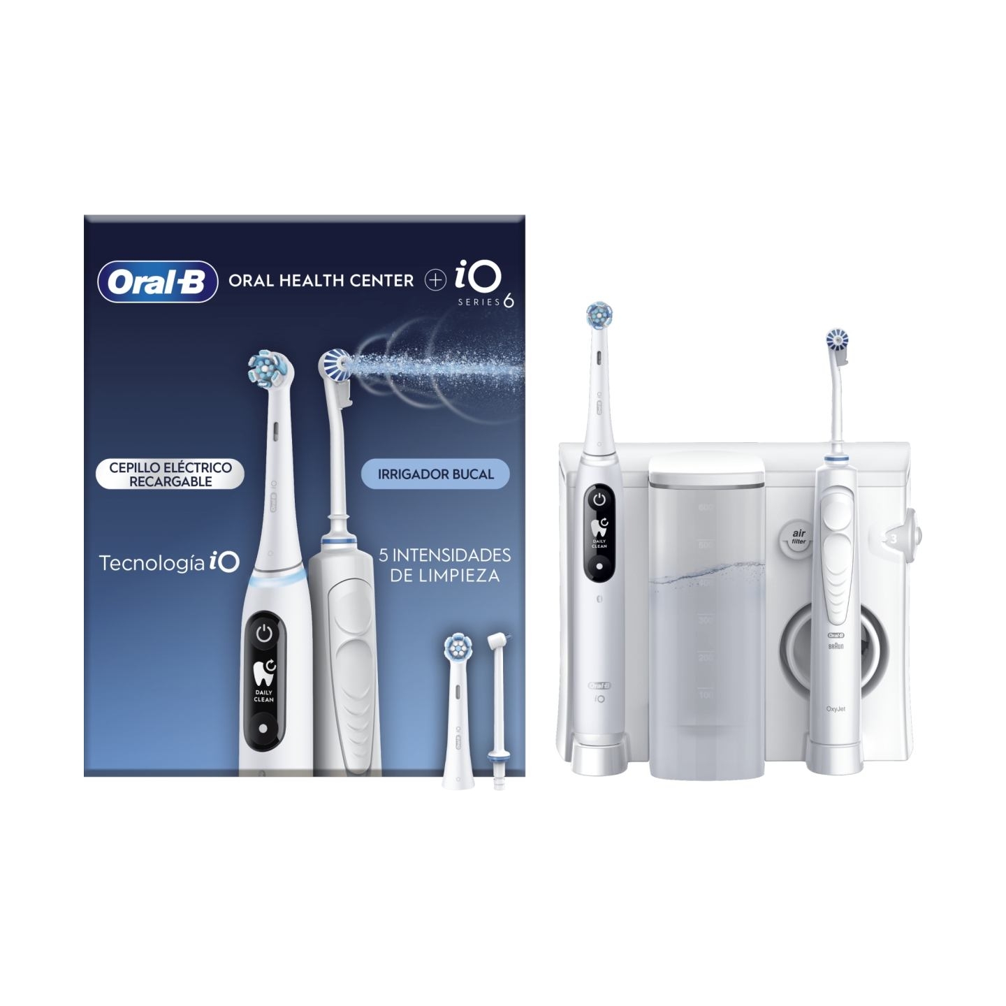 Oral-B Electric Toothbrush | iO6 & OxyJet | Rechargeable | For adults | Number of brush heads included 2 | Number of teeth brush