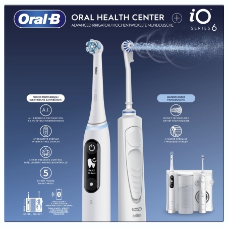 Oral-B Electric Toothbrush | iO6 & OxyJet | Rechargeable | For adults | Number of brush heads included 2 | Number of teeth brush